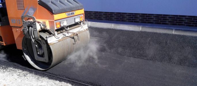 Asphalt the parking lot