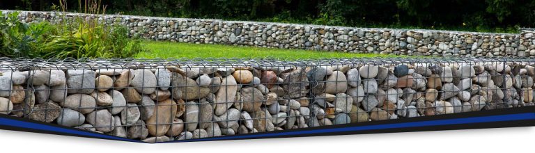 Stone wall in the garden