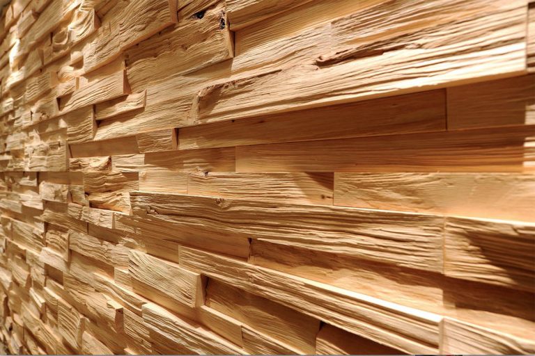 Cover the wall with wooden materials