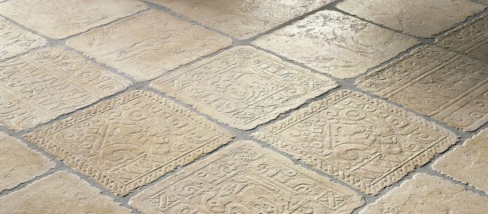 Installation of floor tiles