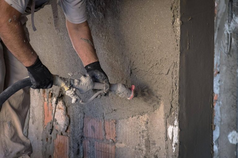 Plastering of the building