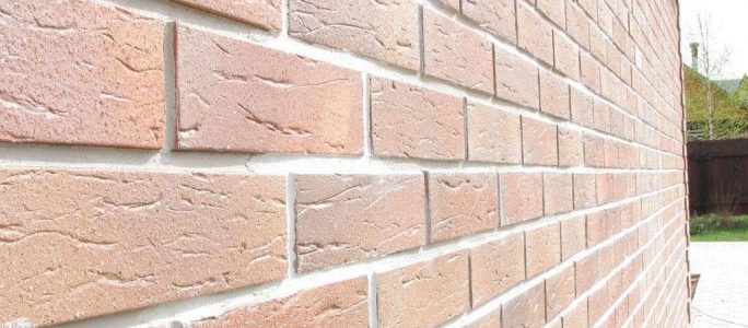 Installation of facade bricks