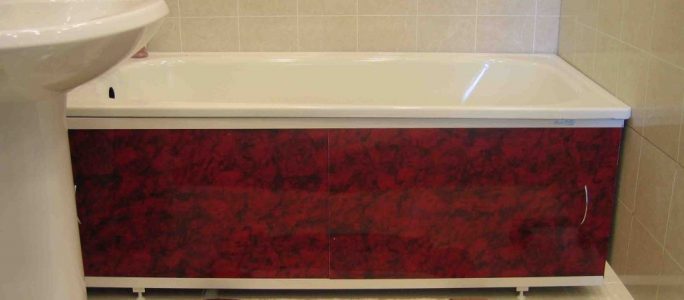 Installation of the bathtub