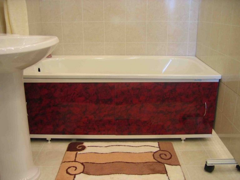 Installation of the bathtub